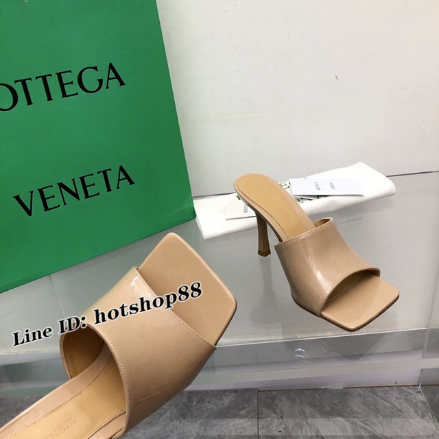 BOTTEGA VENETA高端時尚女鞋 寶緹嘉漆皮版2022-22早春最新高跟涼鞋拖鞋 dx3543